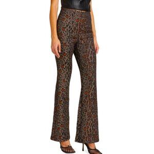 Ksubi Women's Metallic Leopard Jacquard Wide Leg Pants
